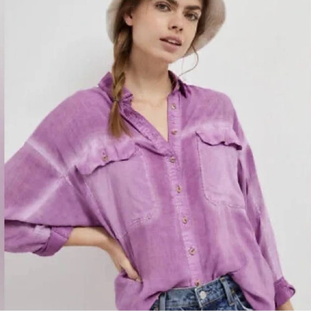 Anthropologie Pilcro Joelle Relaxed Button Down Shirt - Picture 2 of 12